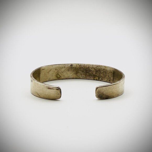 Vintage Hopi Sterling Overlay Cuff Bracelet – Spiderweb Hallmark - Picture 6 of 6